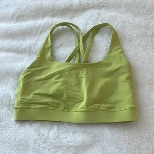 lime green lululemon sports bra size 4!!